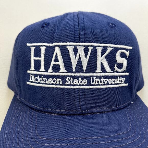 Vintage Dickinson State University Hat Cap Snapback Navy Blue The Game Glue Tag - Picture 3 of 8